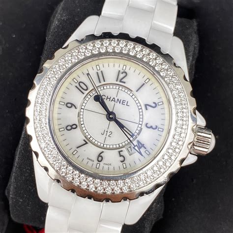 chanel quartz watch white|Chanel j12 watch authenticity.